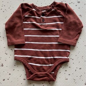 Colored Organics Lucas Raglan Henley Bodysuit 6-12m